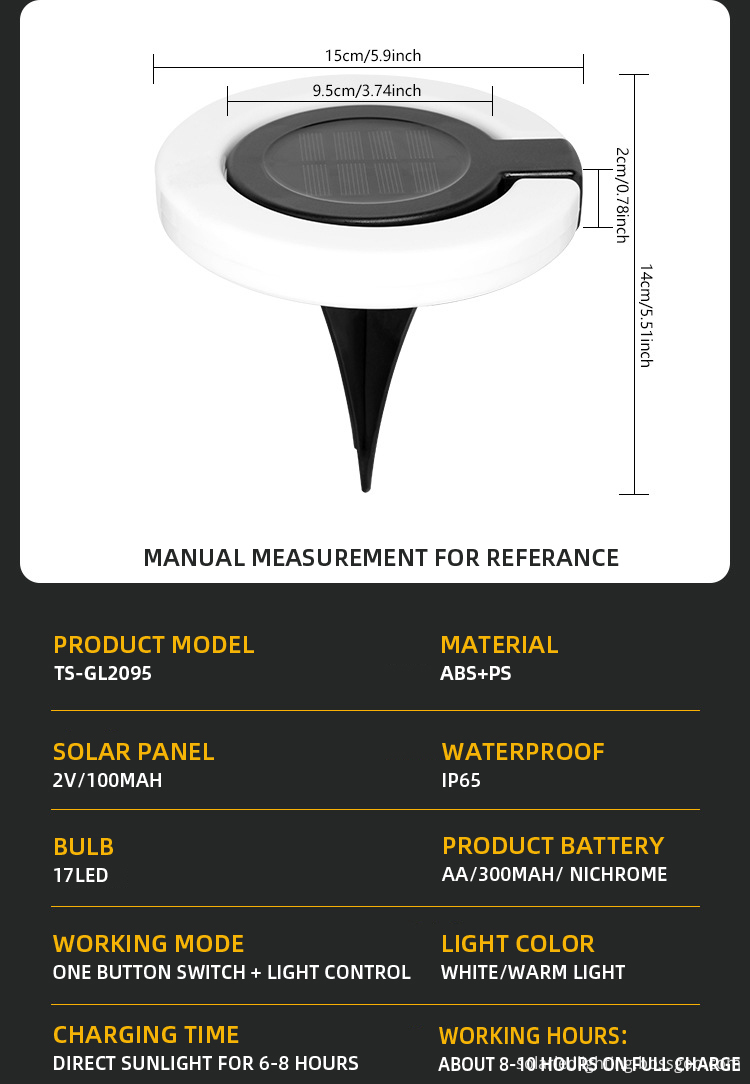 Solar Garden patio Light