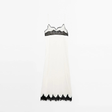 Women's sexy, elegant, contrasting color, suspender dress