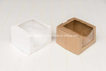 Kraft or White Donut Boxes with Wrap Around Window