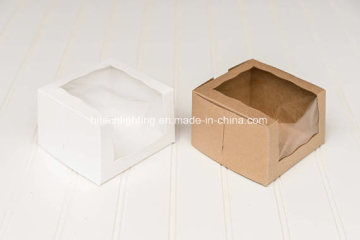 Kraft or White Donut Boxes with Wrap Around Window