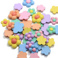 20mm Colorful Resin Flower Bead Flatback Accessory for Students Children Cute Earrings Finger Ring Making