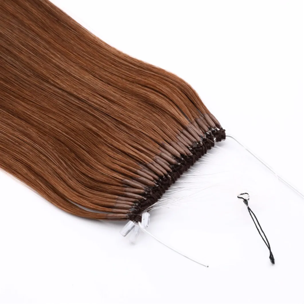 Virgin Brazilian Human Hair Natural Look Knot Thread Hair Extension Easy Pull Style Hair