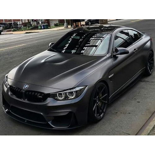 Satin Metallic Dark Gray Car Wrap Vinyl