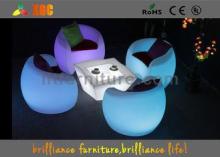 Polyethylene Illuminated Bar Furniture , Remote Control LED