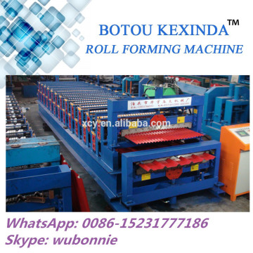 Double layer roofing machine