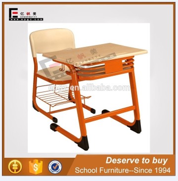 Cheap single student desk and chair set, simple teenage desks school furniture