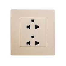 Gold 2 Gang Wall Switch Socket Accessories for Home
