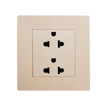 Gold 2 Gang Wall Switch Socket Accessories for Home