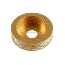 Demi-Bullnose Edge Dry Vacuum Brazed Diamond Grinding Wheel for Marble