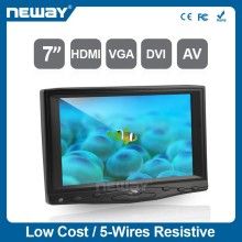 High quality 7 inch VGA DVI HD input lcd tft monitor