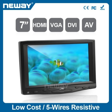High quality 7 inch VGA DVI HD input lcd tft monitor
