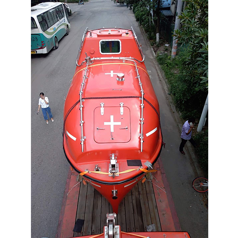 lifesaving rescue boat 5.0m length freefall life boat SOLAS Totally enclosed fiber lifeboat