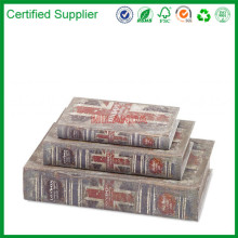 Decoratively Enchanting British Flag Book Boxes, Set of 3 Home Book Boxes Deco