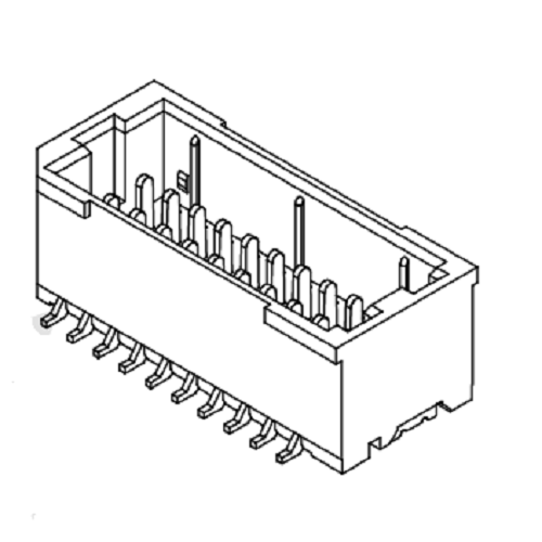 1.00 मिमी पिच 180 ° दोहरी पंक्ति वेफर-एसएमटी AW1002V-S-2XNP