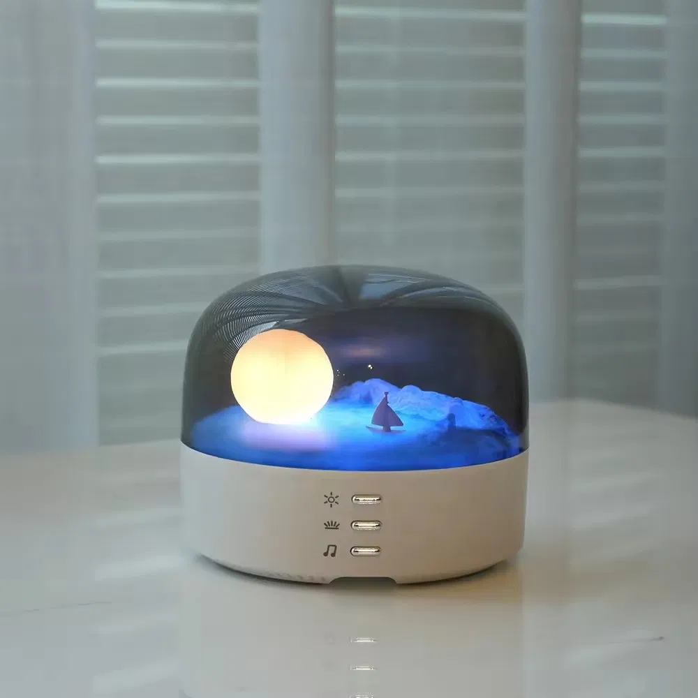 Elegant Moonlight Bluetooth Speaker with Relaxing Night Glow