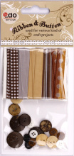 Christmas Craft Accessories of Ribbons and Buttons (LBV01)
