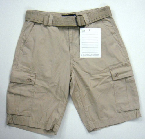 Man Basic Cargo Shorts With Belt (5-621)