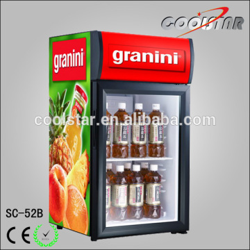 Small Display Refrigerator with Desk Top Glass Door