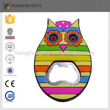 wonderful owl shape colorful custom bottle opener