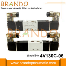 1/8 &#39;&#39;4V130C-06 5/3 웨이 공압 솔레노이드 밸브 24VDC