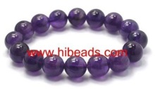 purple amethyst stone beads jewelry bracelet CRB0079