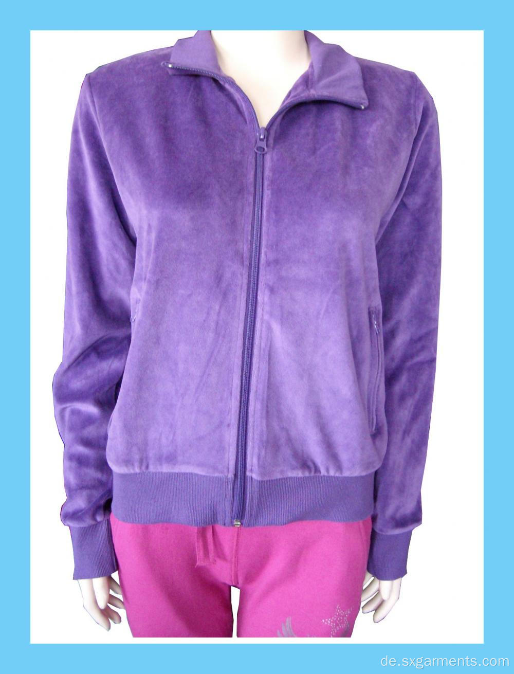 100% Polyester Velvet Lady&#39;s Jacke