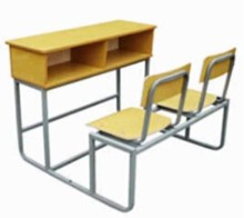comfortable double school desk and chairs