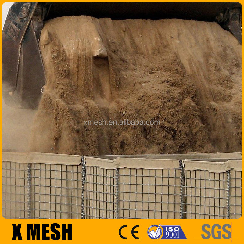 Heavy Galvanized Hesco Barrier for military fortifications