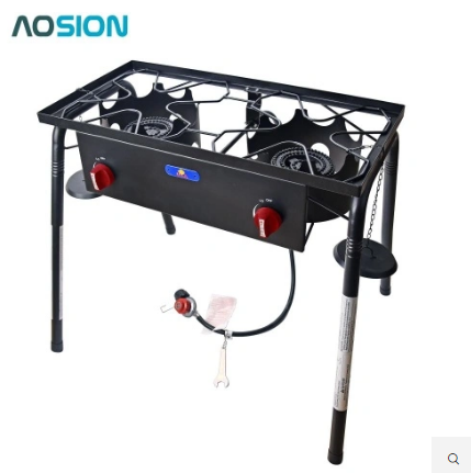 "Outdoor Propane Dual Burner: The Ideal Companion for Camping and Backcountry Cooking"