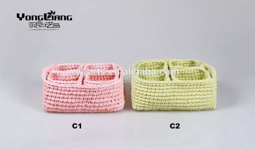 handmade cotton crochet basket