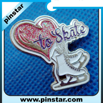 Heart Shape Business Gift Metal Craft Lapel Pin Badge