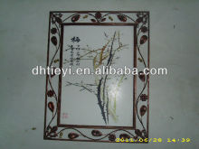 picture frame, wrought iron