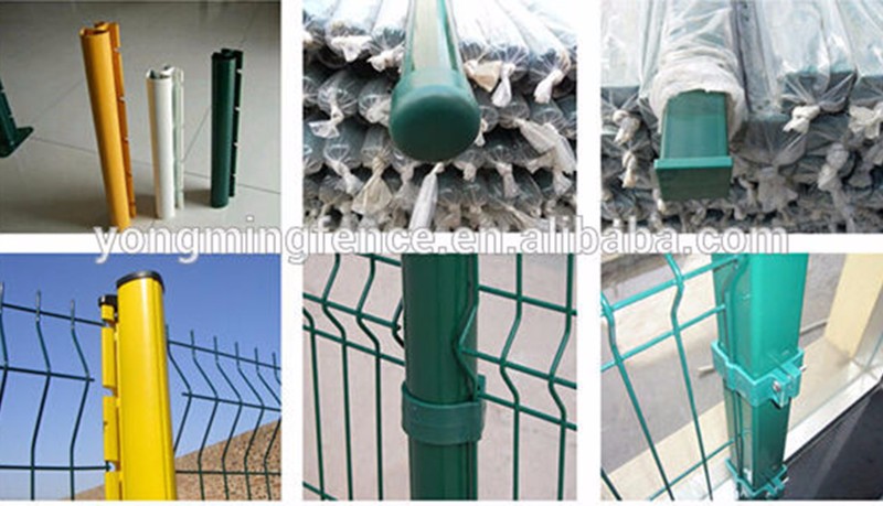 8/6/8 PVC Coated Green Color 50x200mm Mesh Double Horizontal Wire Fence