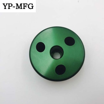 Kilang CNC Lathe Machined Green Aluminium Anodized Parts.