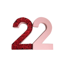 Number shaped pretty flower boxes