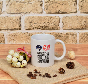 Promotional White Ceramics Logo Printed Mugs