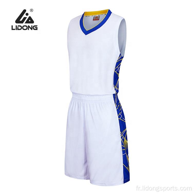 Maillots de formation de basket-ball sublimées professionnelles professionnelles