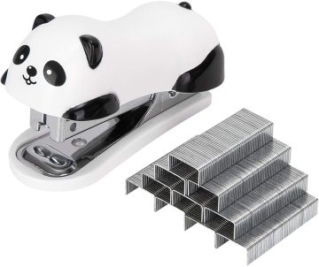 Low Price Office Desk Stapler with Built-in Remover - Cute Mini Plastic Pocket Stapler