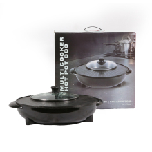 Electric BBQ Grill: Large Korean Smoker with Hot Plate and Multi-Pan