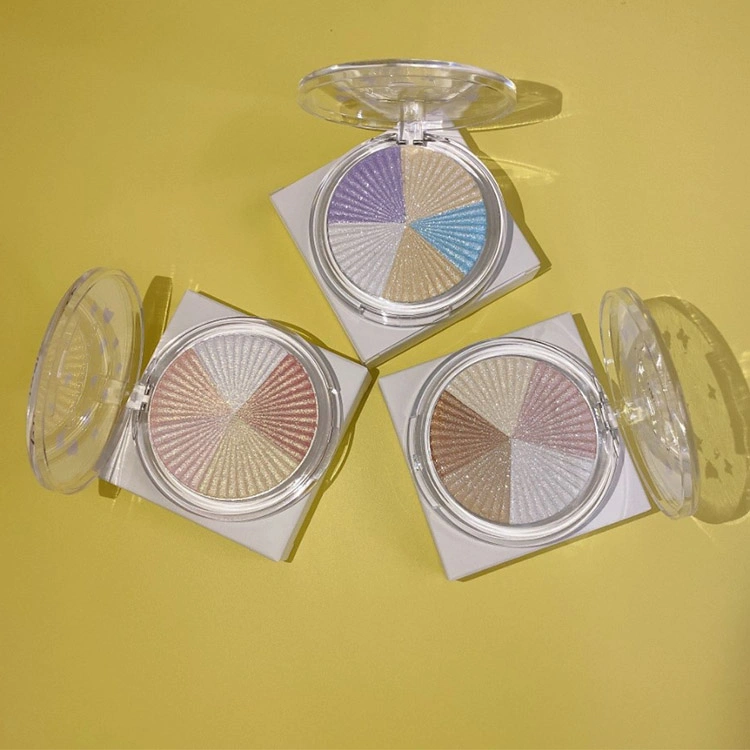 Wholesale OEM 5 Colors Shimmer Highlighter Palette Bronzer Face Cosmetics Highlighter Makeup