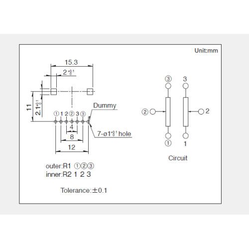 Potencjometr obrotowy serii RK14K