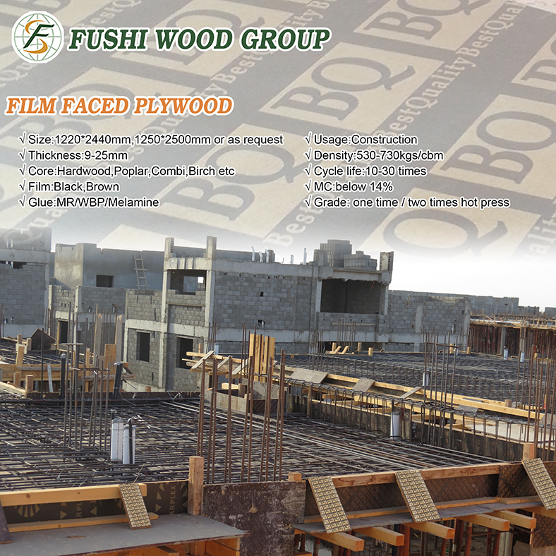 Black And Brown Film Faced Plywood