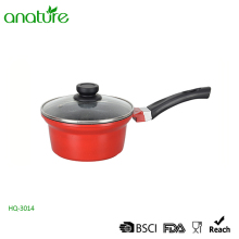 Die Casting Glass Lid Bakelite Handle Sauce Pan