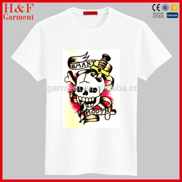 100% cotton material men's printed t-shirt with fancy printed pattern