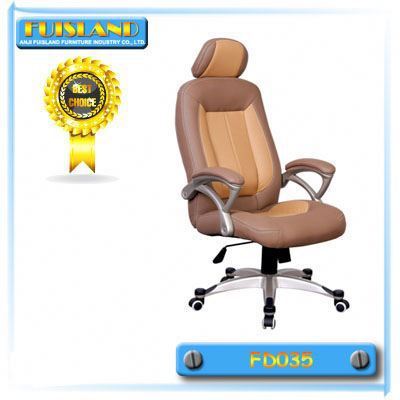 High back office chair with stainless steel frame