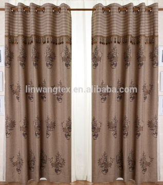 100% polyester embroid blackout drapes