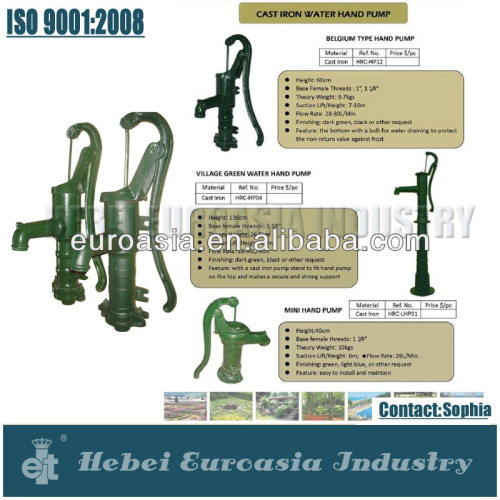 Cast Iron Manual Water Hand Pump/Water Hand Pump