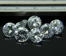 4mm white round cubic zirconia synthetic stones