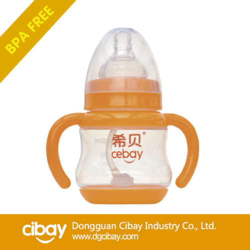 Unbreakable infant baby feeding bottle with cover