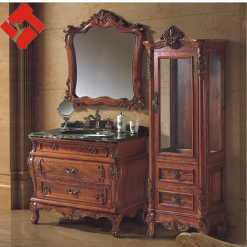 new products bathroom antique carved wooden cabinet